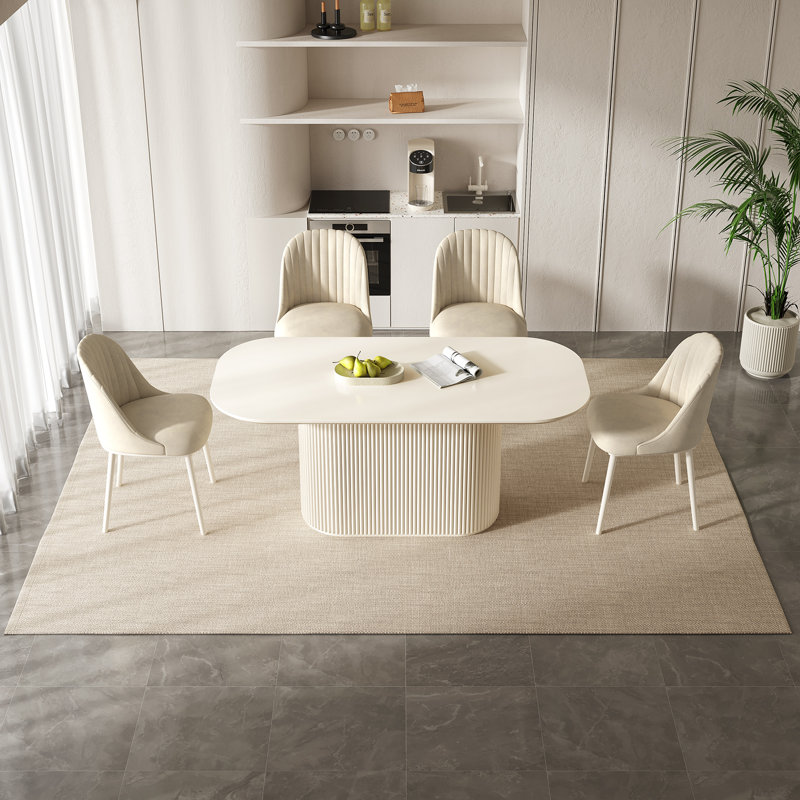 Ivy Bronx Oval Dining Table Dining Room Table for Kitchen, Bar, Living ...